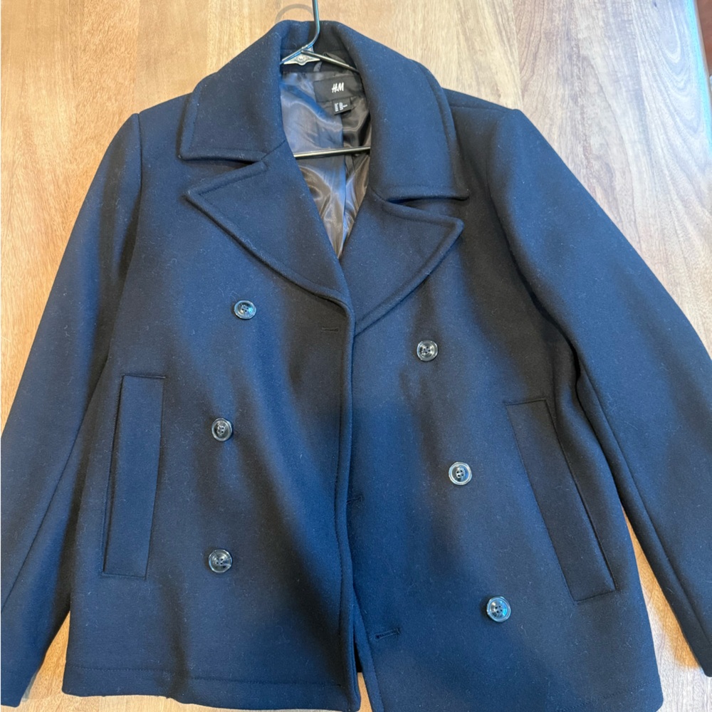 H&M Men’s Wool Blend Peacoat